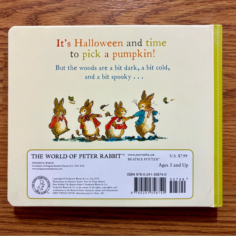 Peter Rabbit Tale: A Pumpkin for Peter Book - Picture 4 of 4